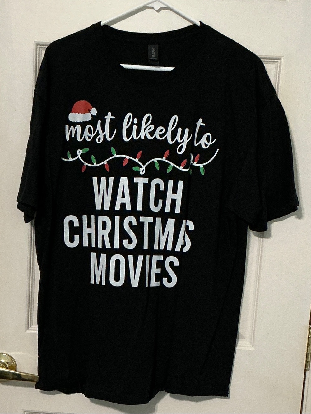 Most Likely to Watch Christmas Movies Black Holiday Tee